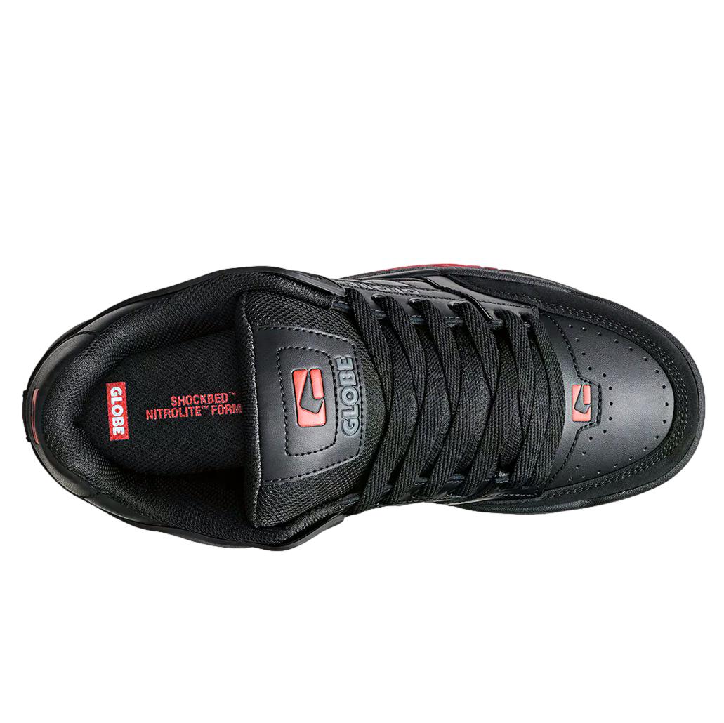 Globe Shoes Tilt Black Red Charcoal