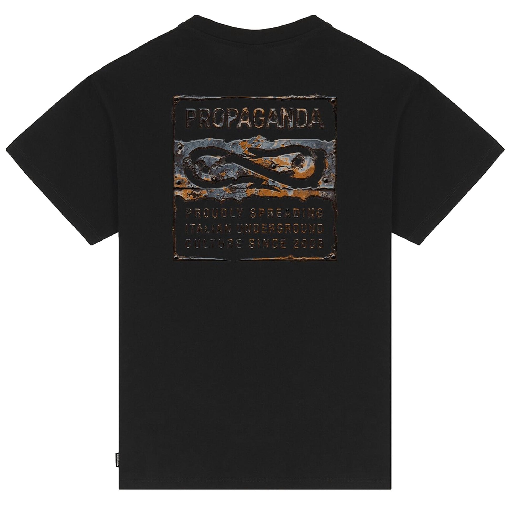 Propaganda Label Rust TEE Black