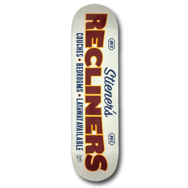 TRAFFIC STIENER'S RECLINERS SKATEBOARD DECK 8.25"