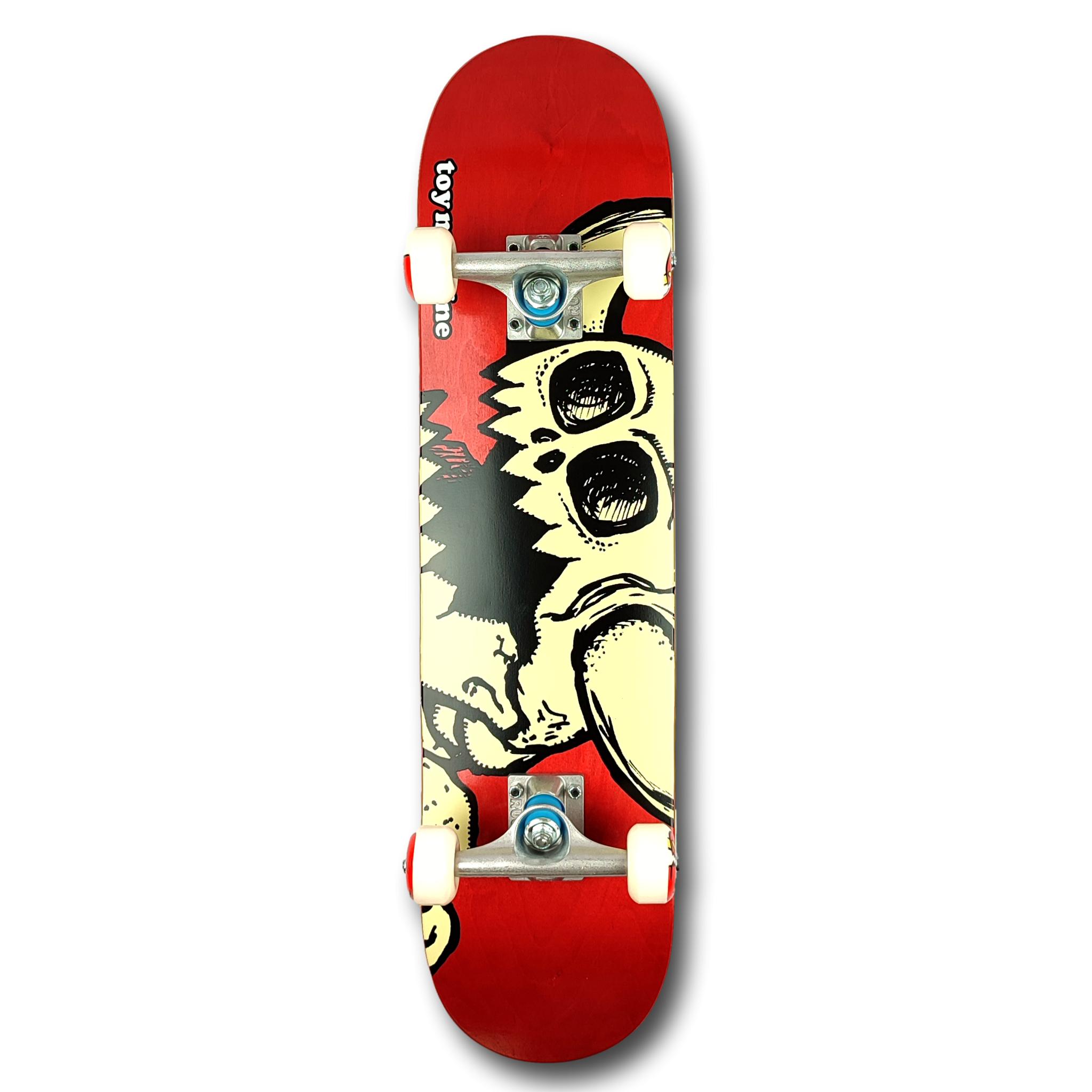 TOY MACHINE VICE MINI MONSTER SKATEBOARD COMPLETO RED 7.375