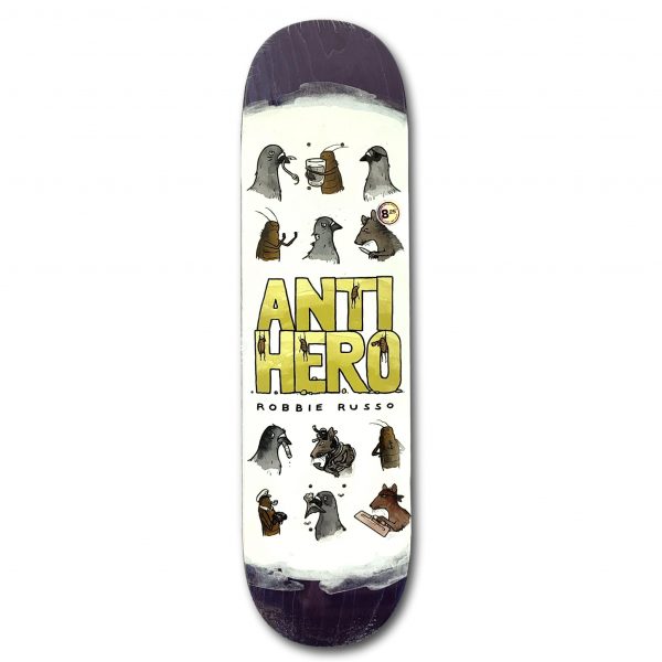 ANTI HERO SKATEBOARDS RUSSO USUAL SUSPECT DECK 8.25"