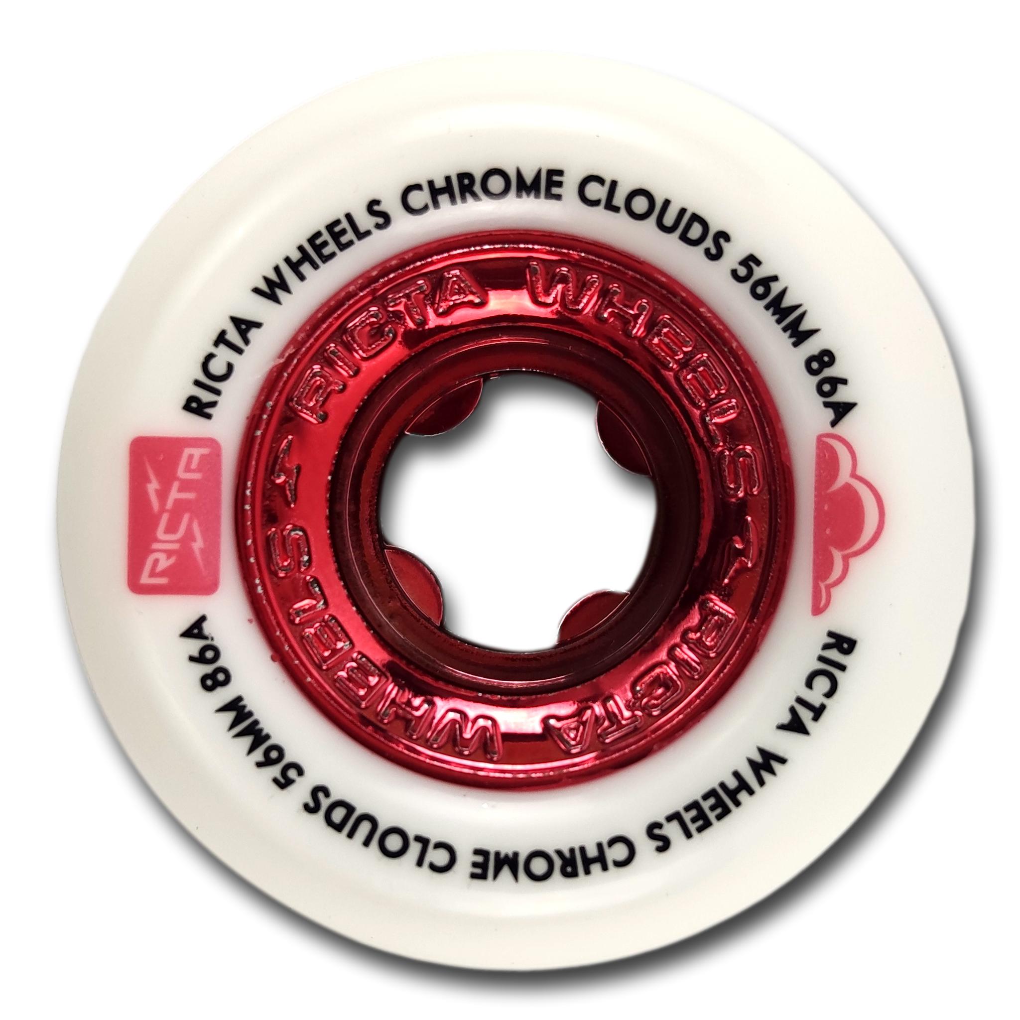 RICTA CHROME CLOUDS RED 56MM 86A WHEELS