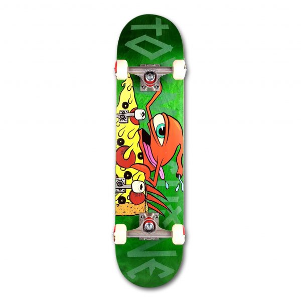 TOY MACHINE PIZZA SECT SKATEBOARD COMPLETO GREEN 7.75"