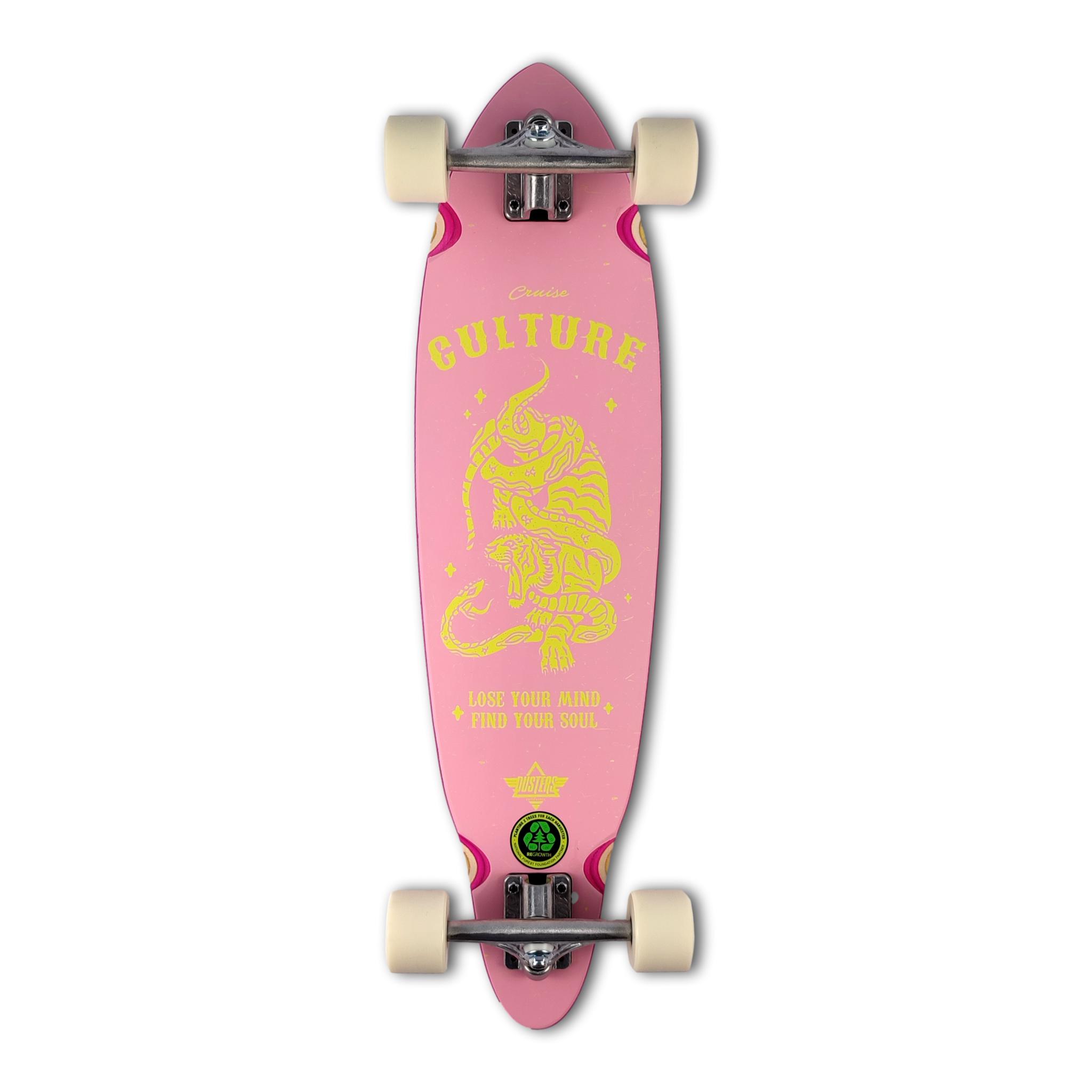 Dusters culture pink yellow longboard 33