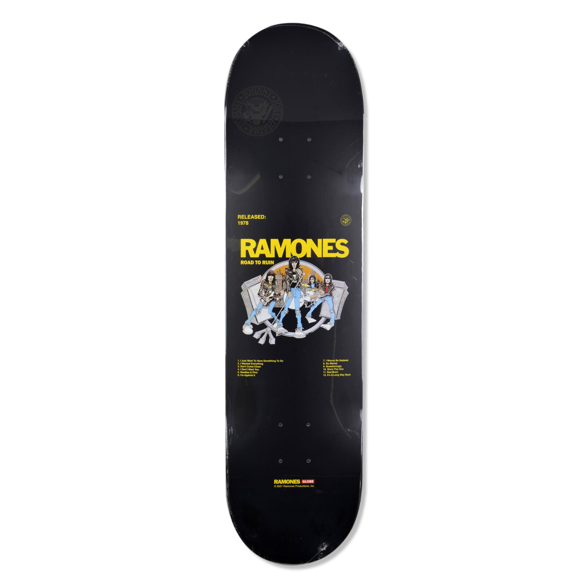 Globe Skateboard Tavola Road To Run Ramones 8.25