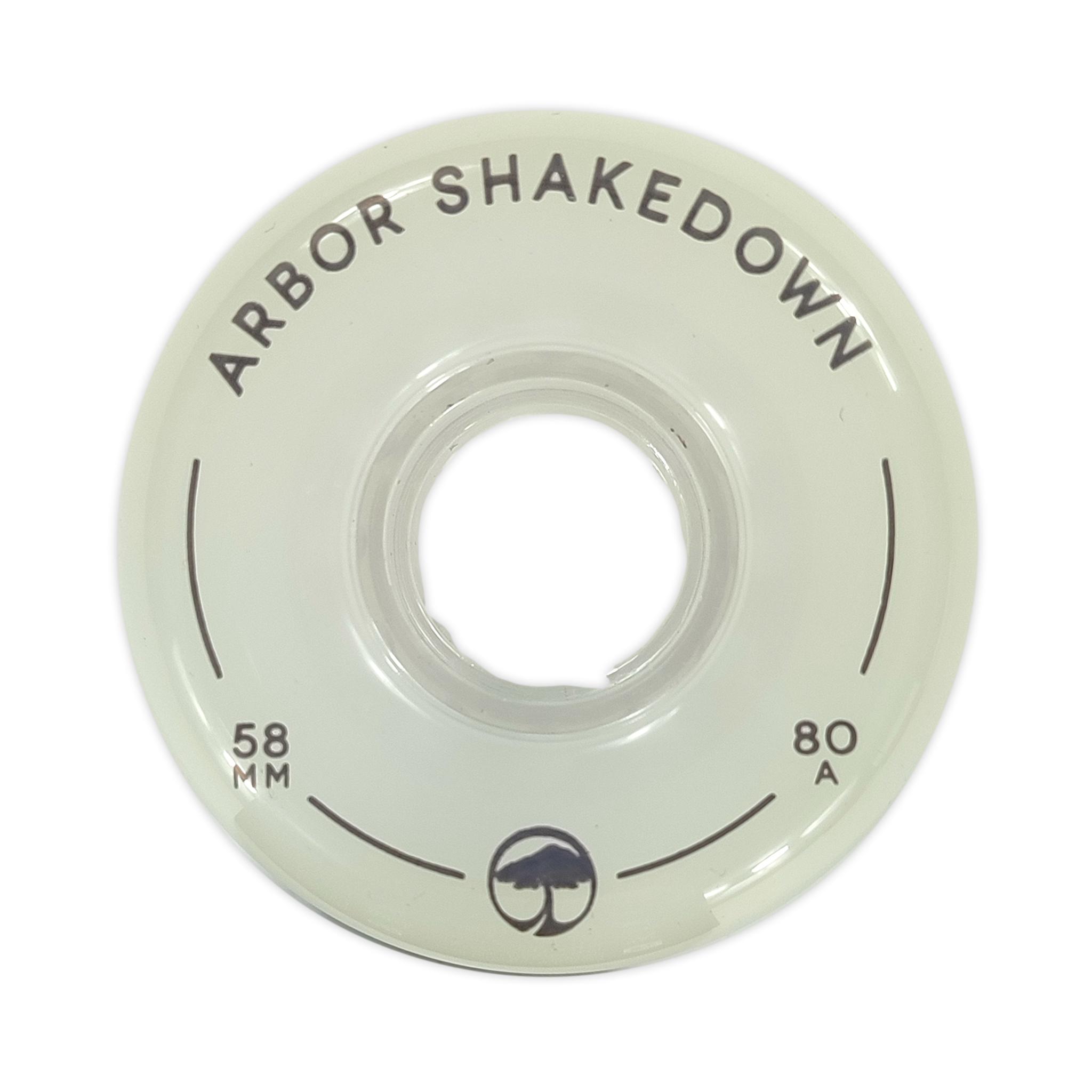 ARBOR GHOST WHITE SHAKEDOWN WHEELS 58MM 80A