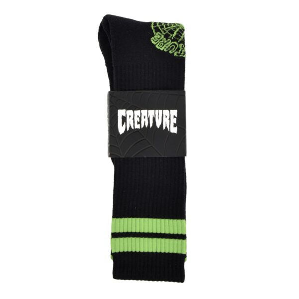 Creature Web Tall Socks Black Green