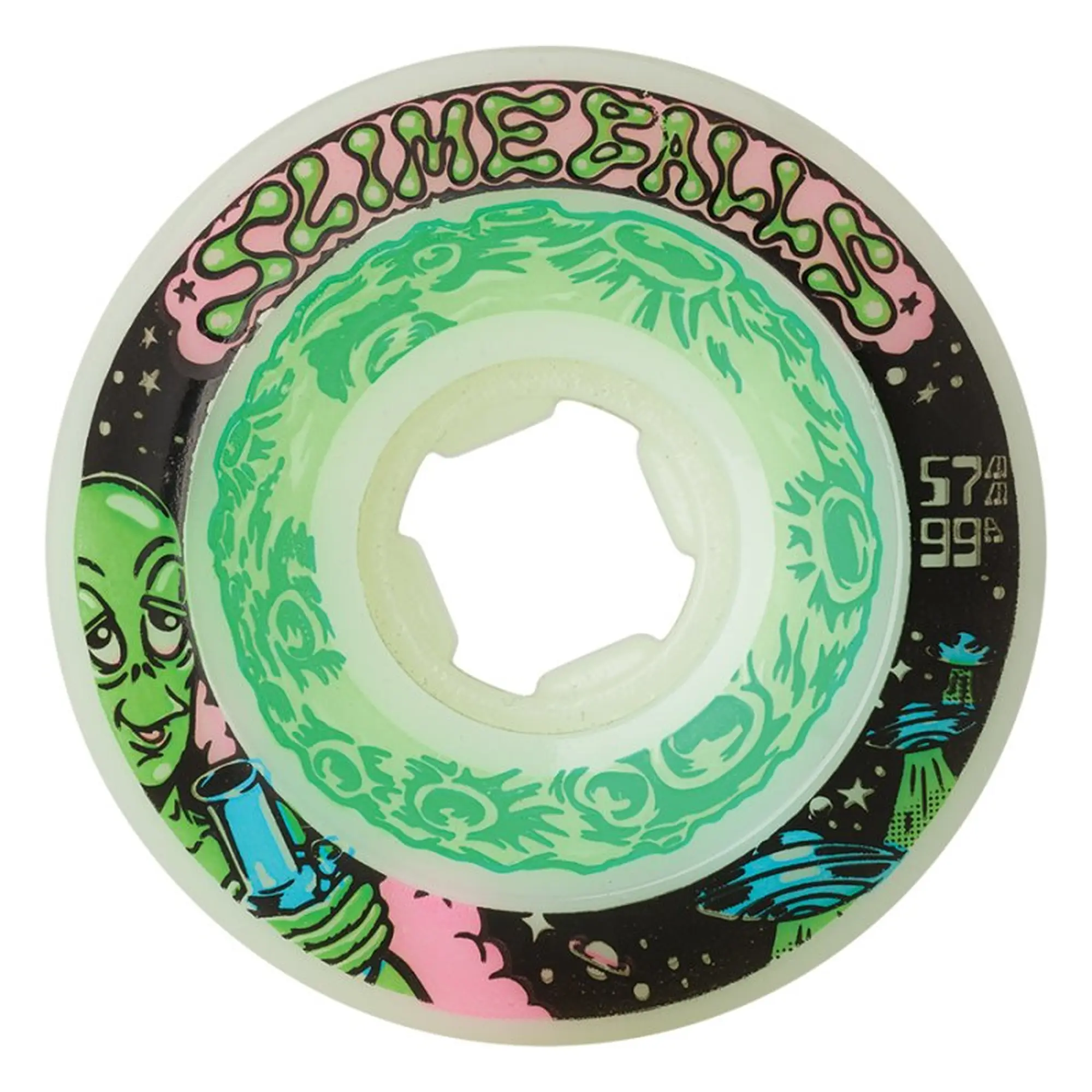 Slime Balls Ruote Saucers white 57MM 99A