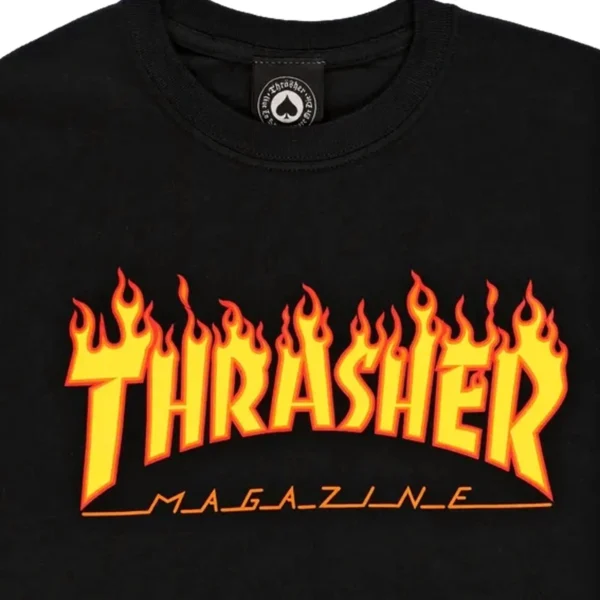 thrasher flame black