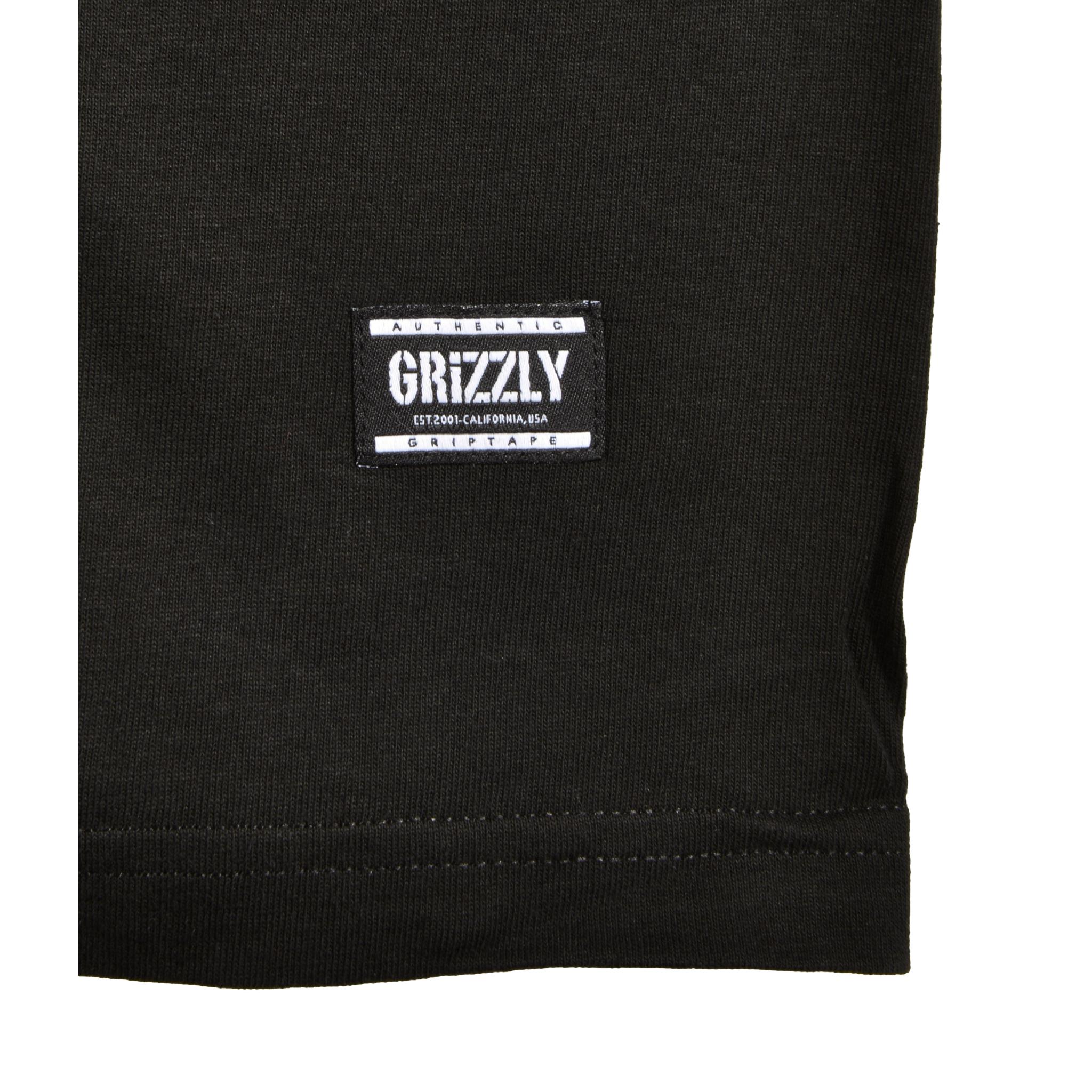 grizzly t shirt script black