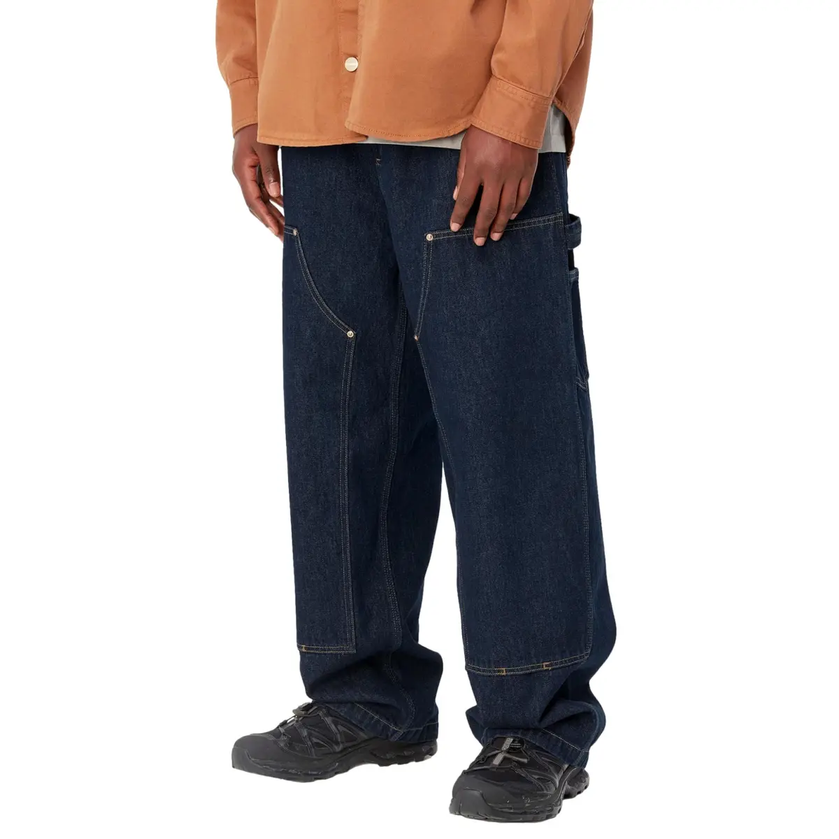 Carhartt Pantaloni Nash Dk Pant Blue Rinsed