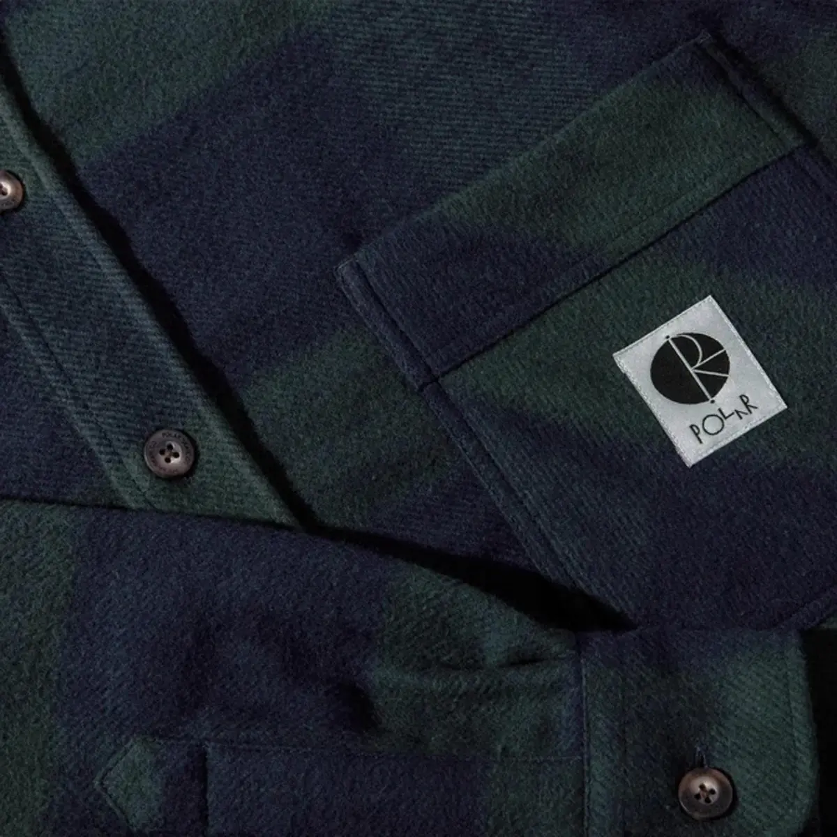 Polar Mike Ls Flannel Shirt Navy Teal