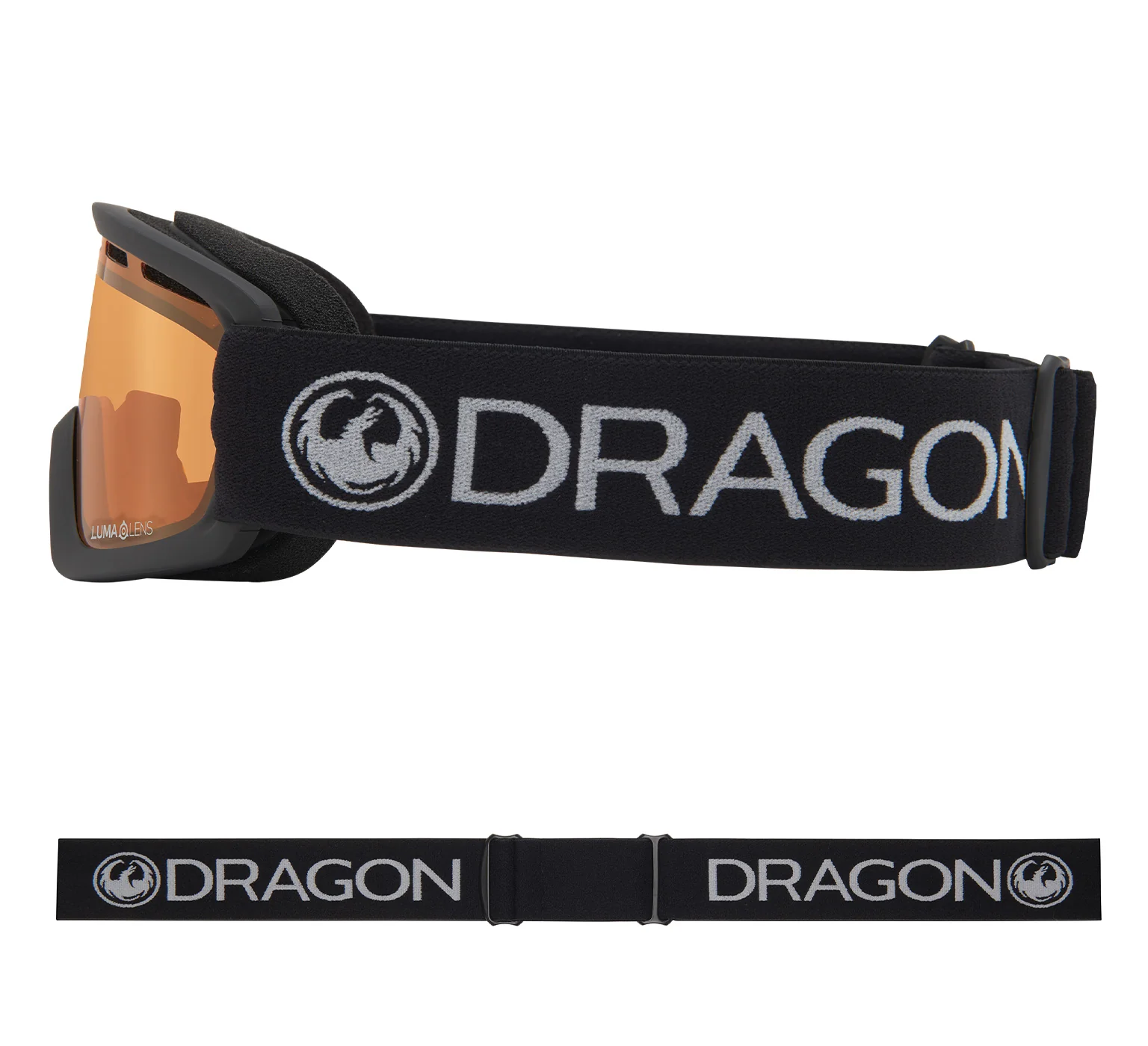 Dragon Lil D Charcoal Amber Lens Maschera