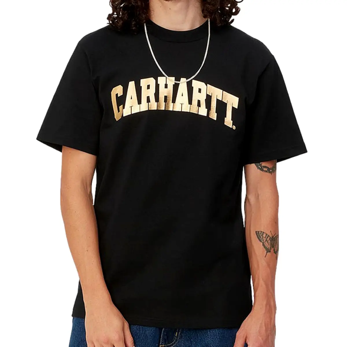 CARHARTT WIP UNIVERSITY T-SHIRT BLACK GOLD