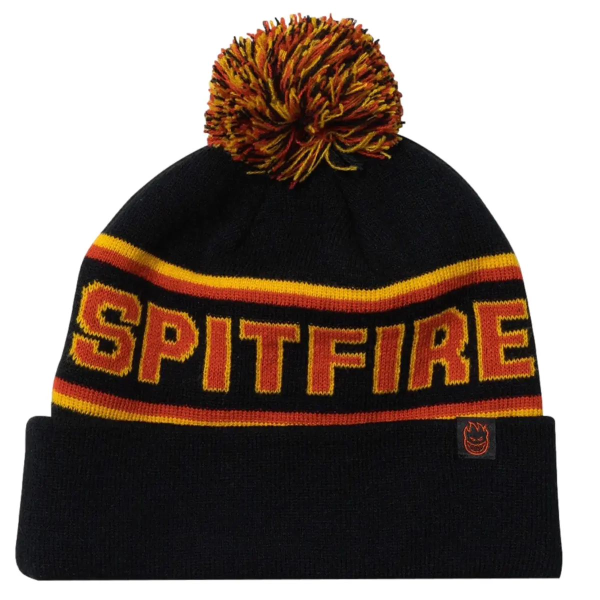 Spitfire beanie classic 87 fill pom black red and yellow