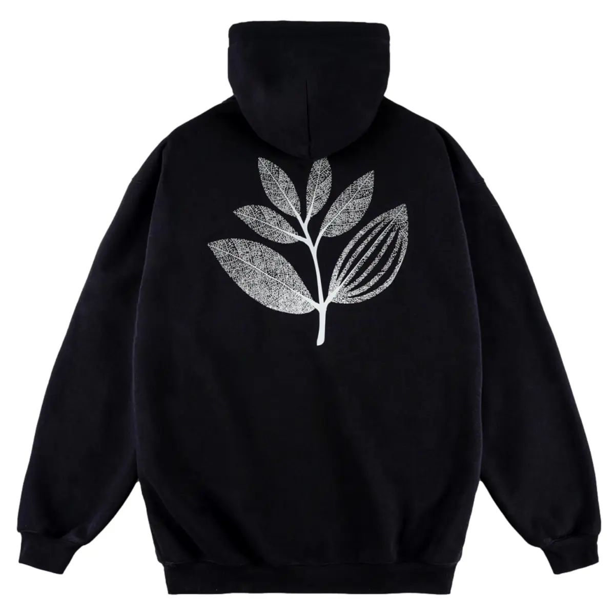 magenta botanic hoodie black