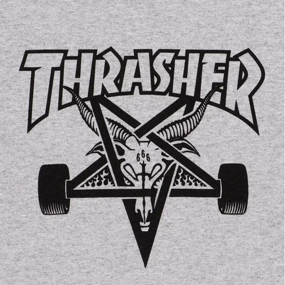 Thrasher t-shirt skate goat grey