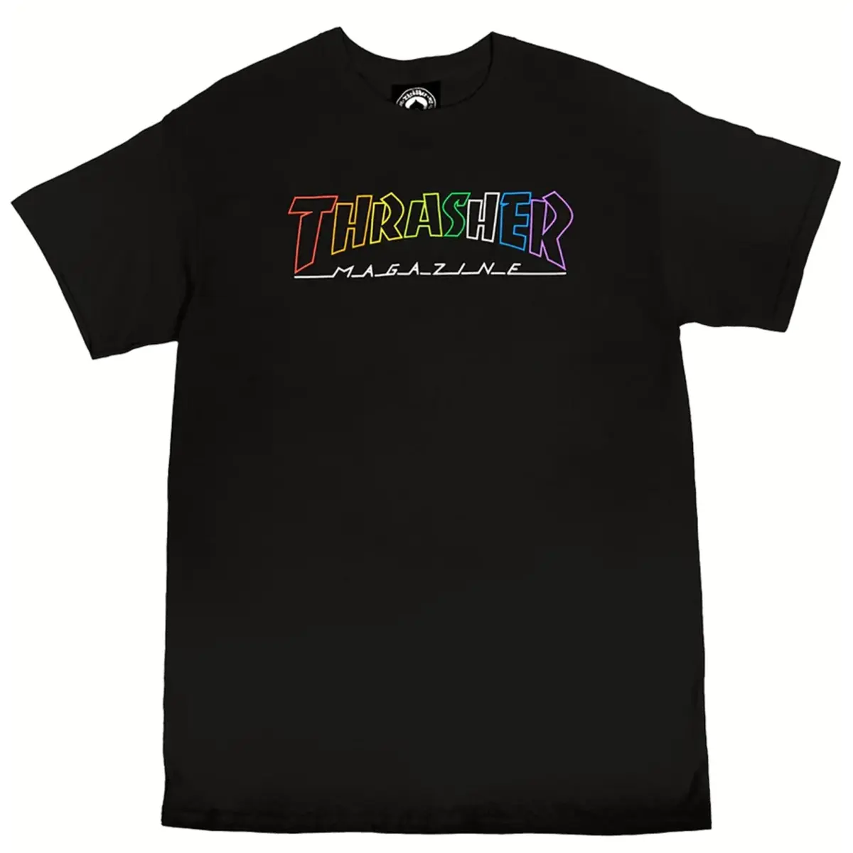 Thrasher t-shirt Rainbow Black
