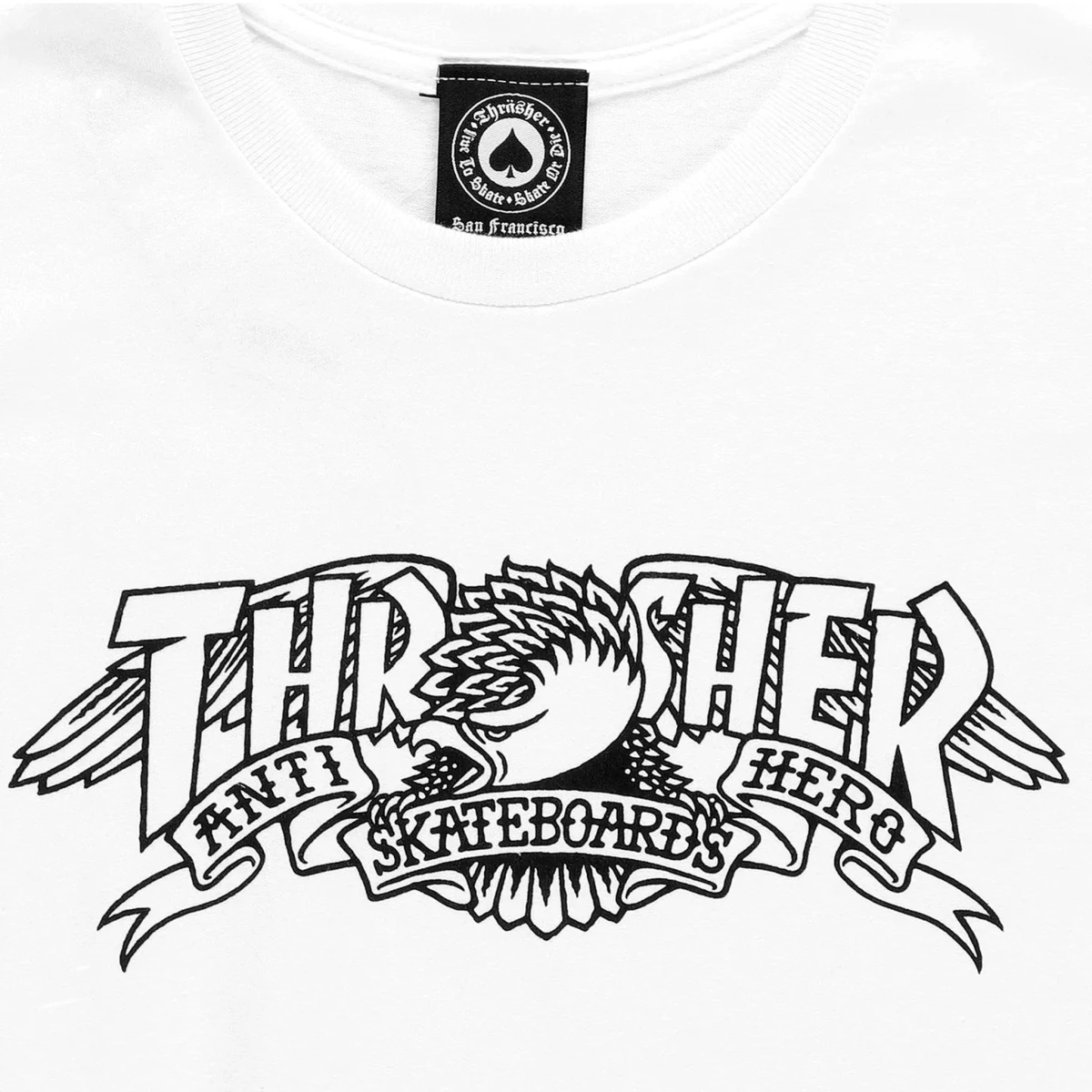 Thrasher x anti hero t-shirt eaglegram white