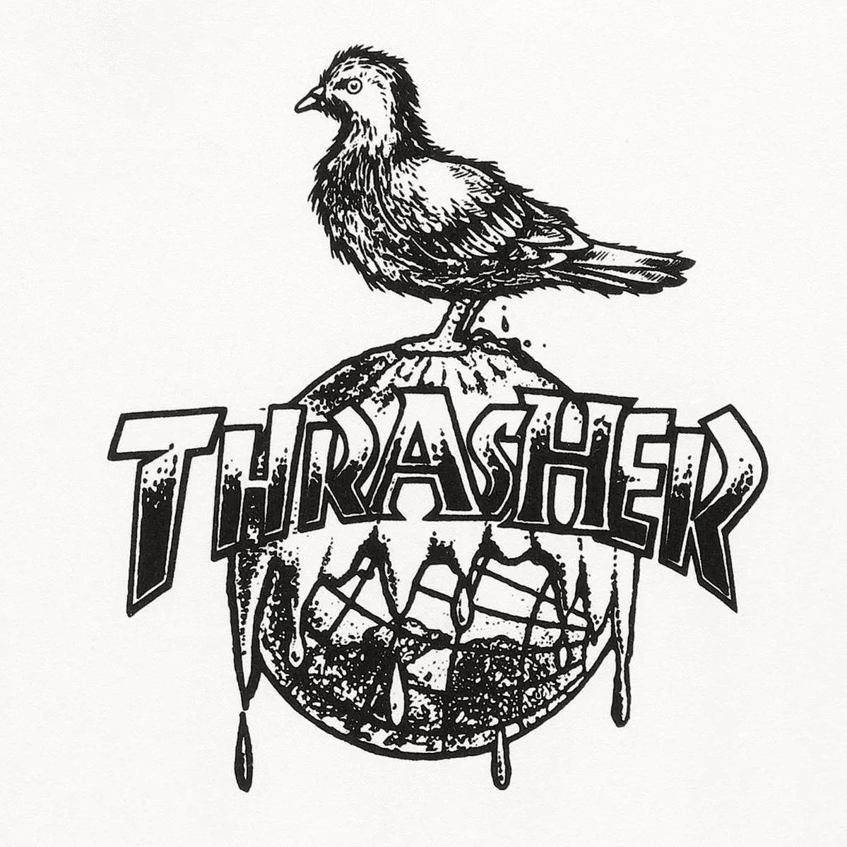 Thrasher x anti hero t-shirt eaglegram white