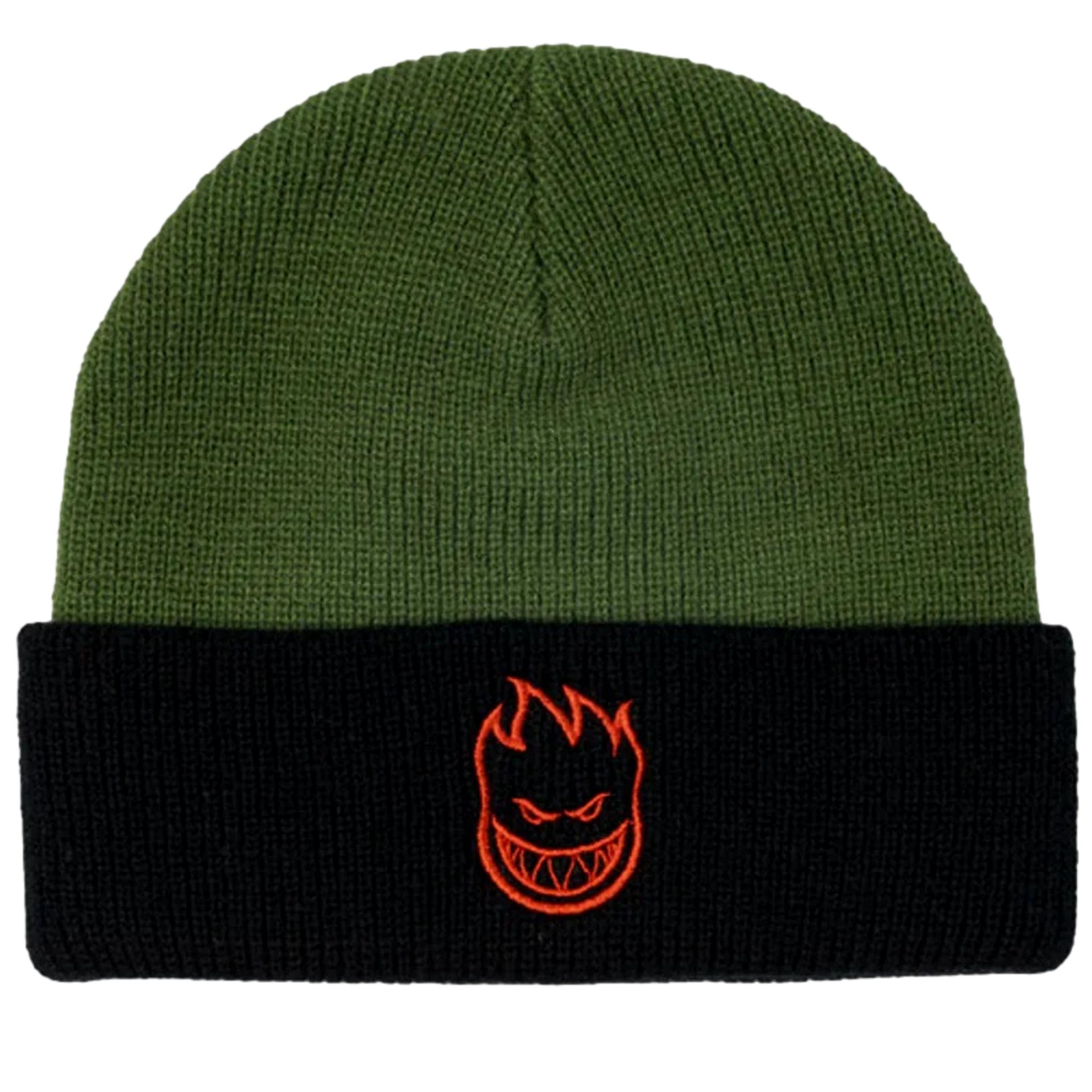 Spitfire beanie BIG HEAD CUFF GREEN BLACK