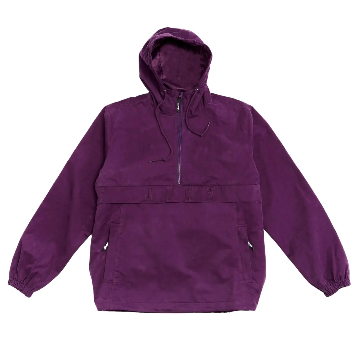 half zip twill cotton jacket purple