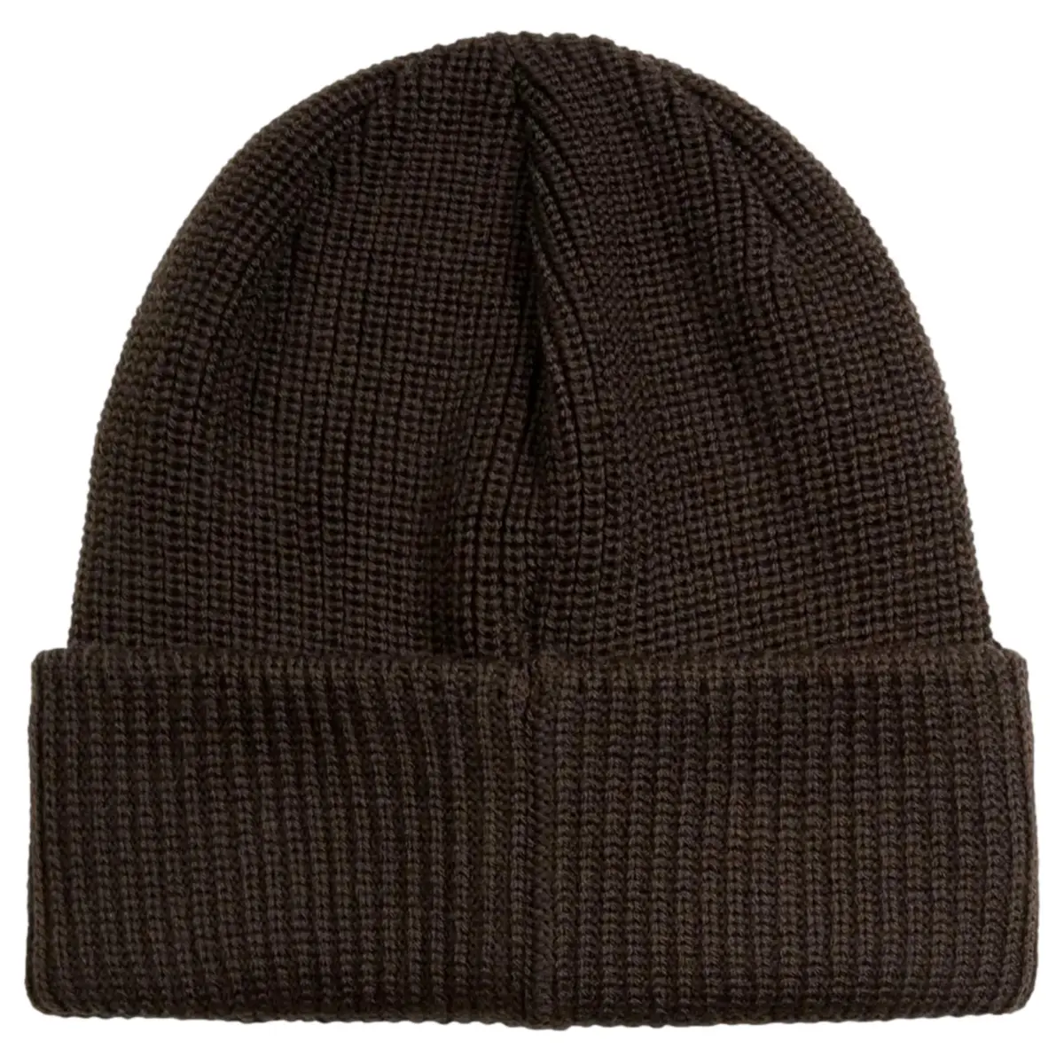 Beanie polar brown double fold merino