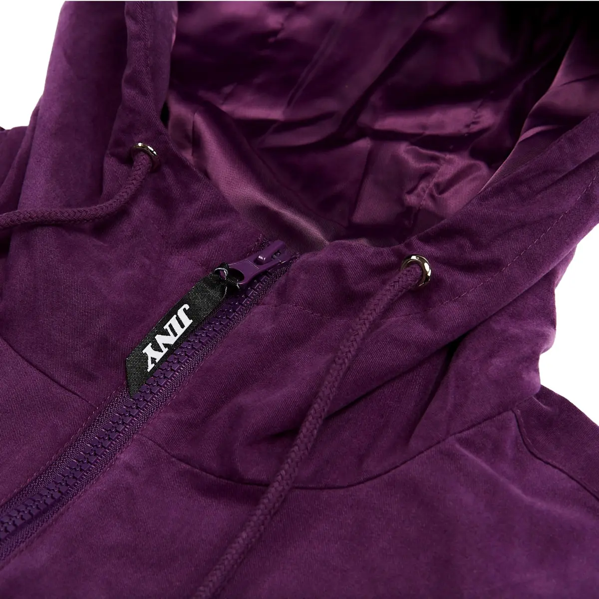 half zip twill cotton jacket purple