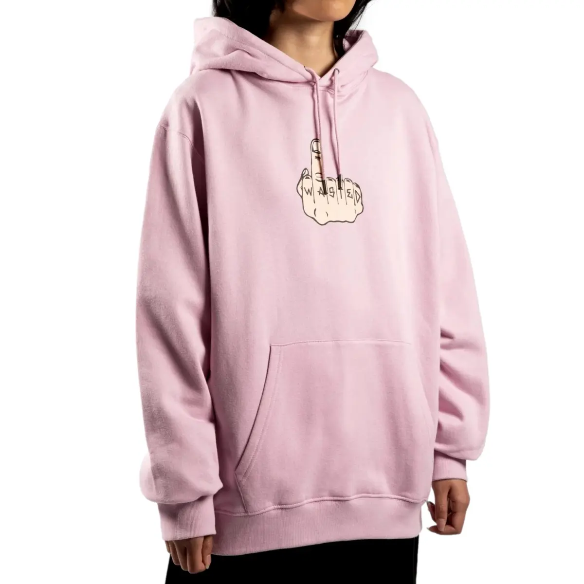 wasted paris middle hoodie sour pink