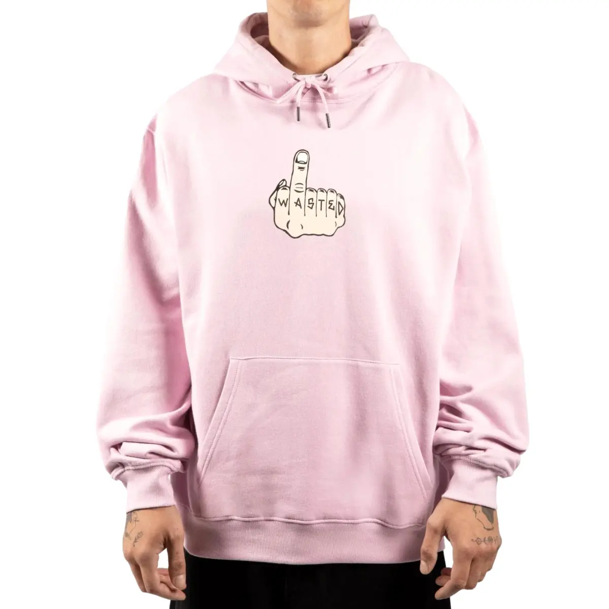 wasted paris middle hoodie sour pink