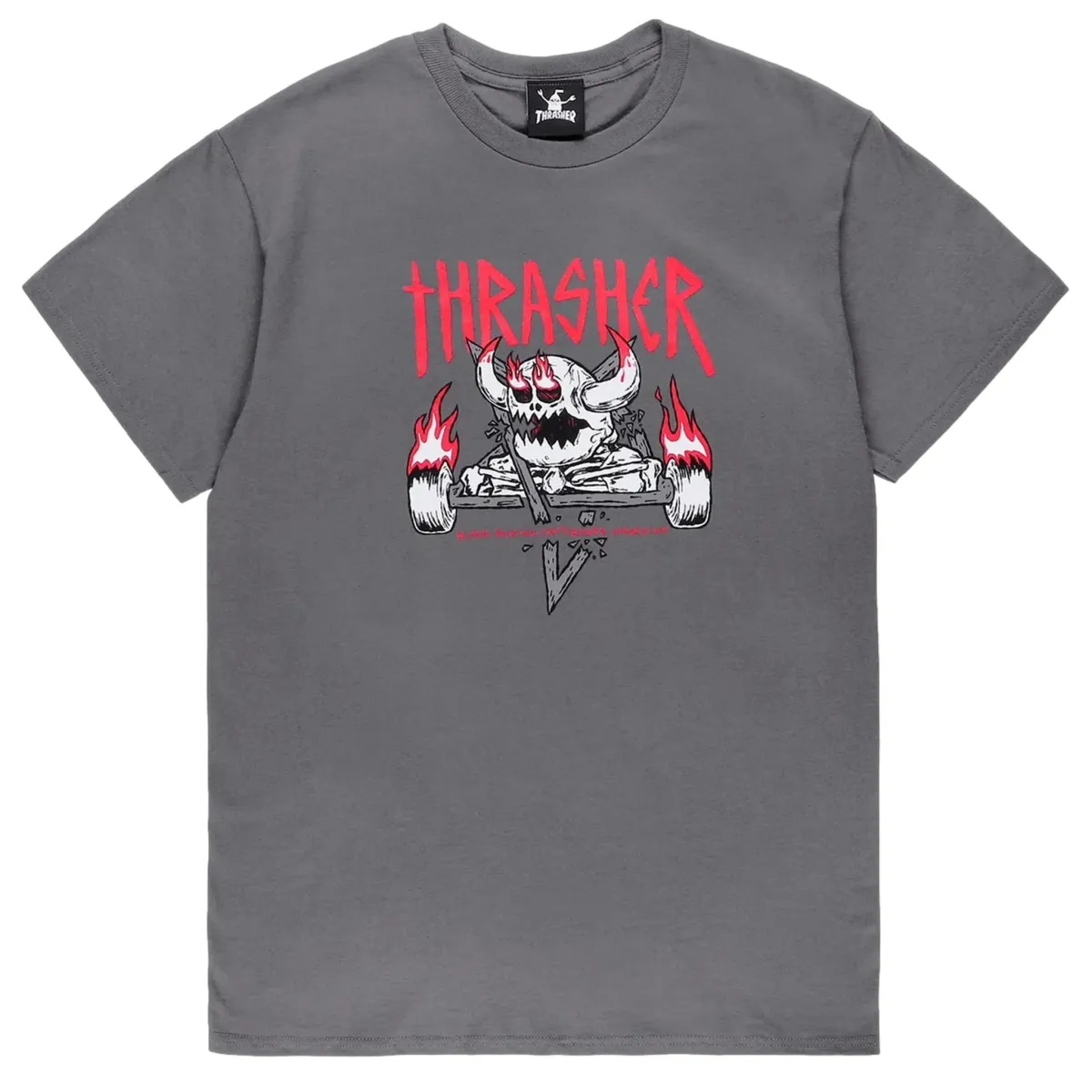 THRASHER MONSTER-GRAM T-SHIRT GRAY