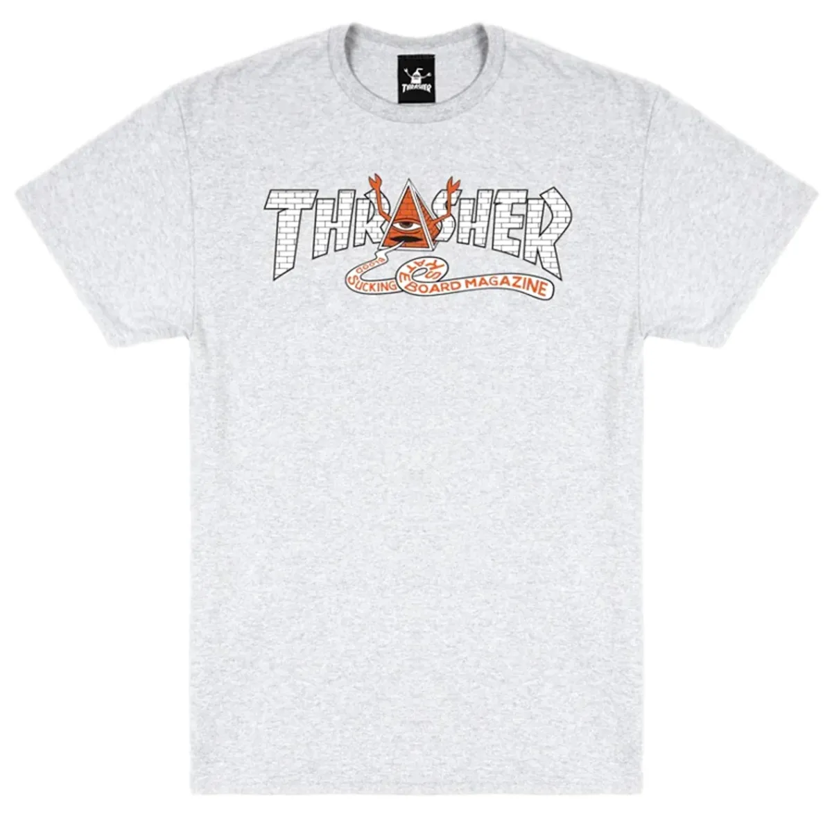 T-shirt Thrasher pyramid x toy machine gray