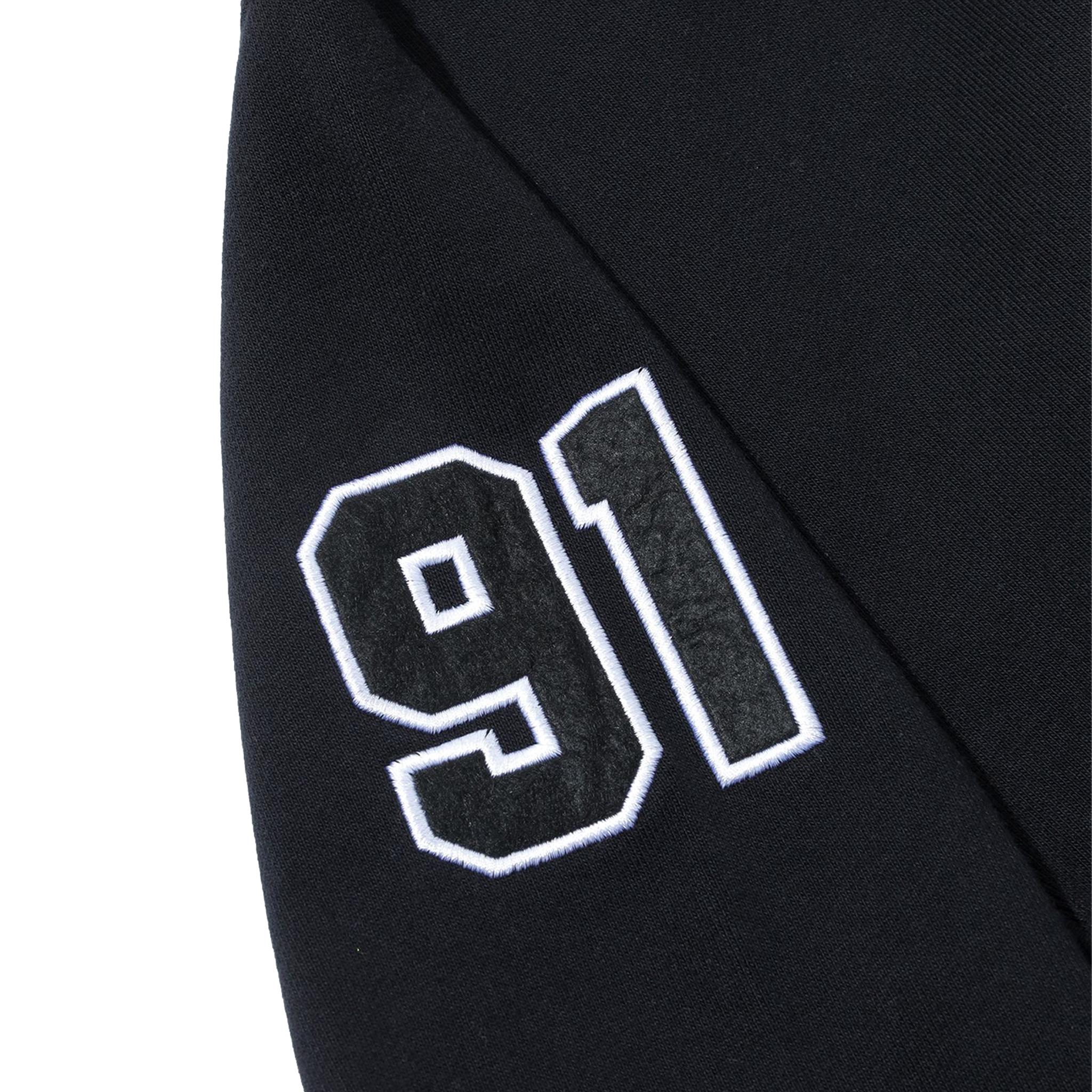 X large arch logo half zip black,