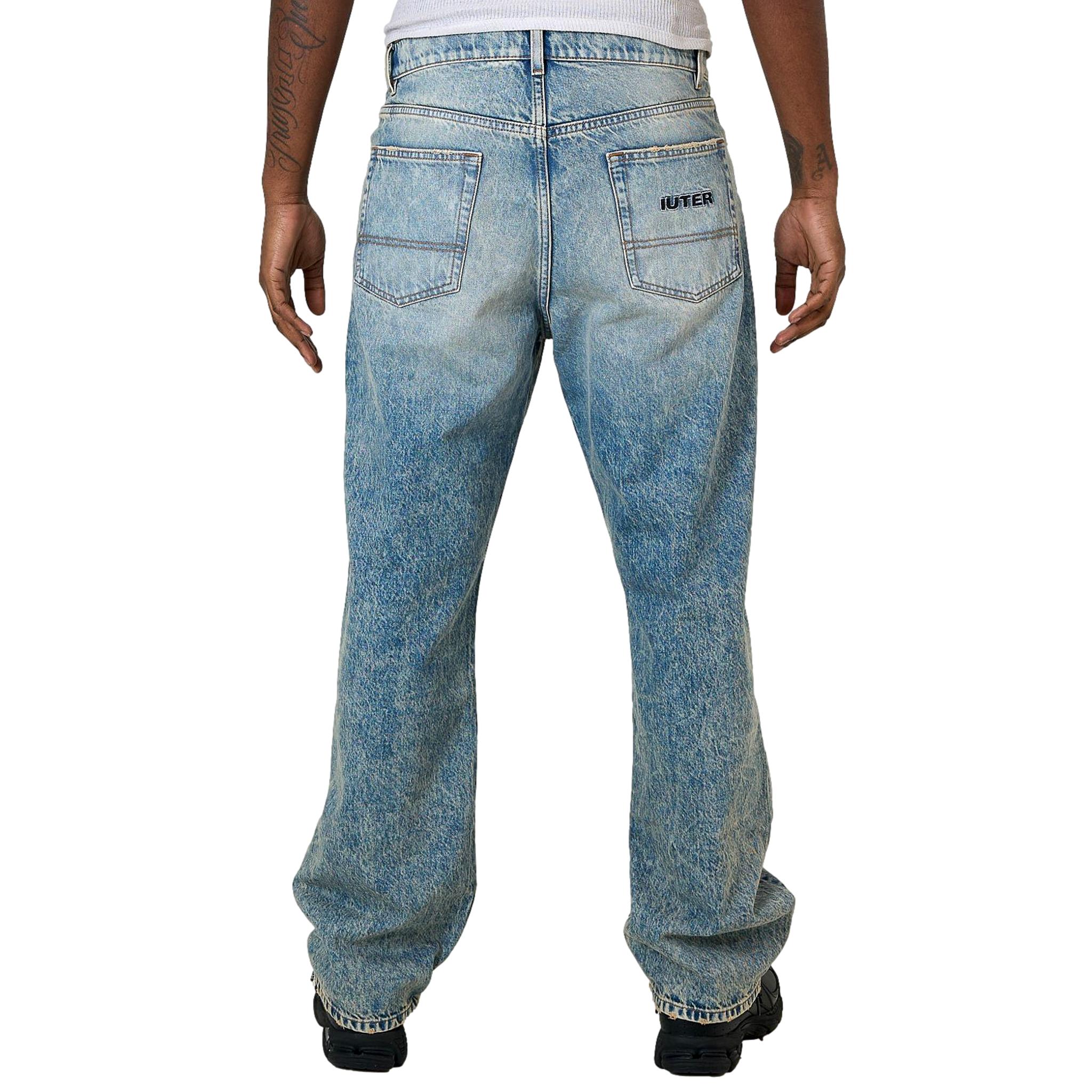 Iuter loose denim pants